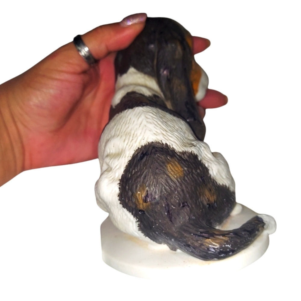 Vintage Homco 1983 Bassett Hound Porcelain Figurine - Picture 4 of 5